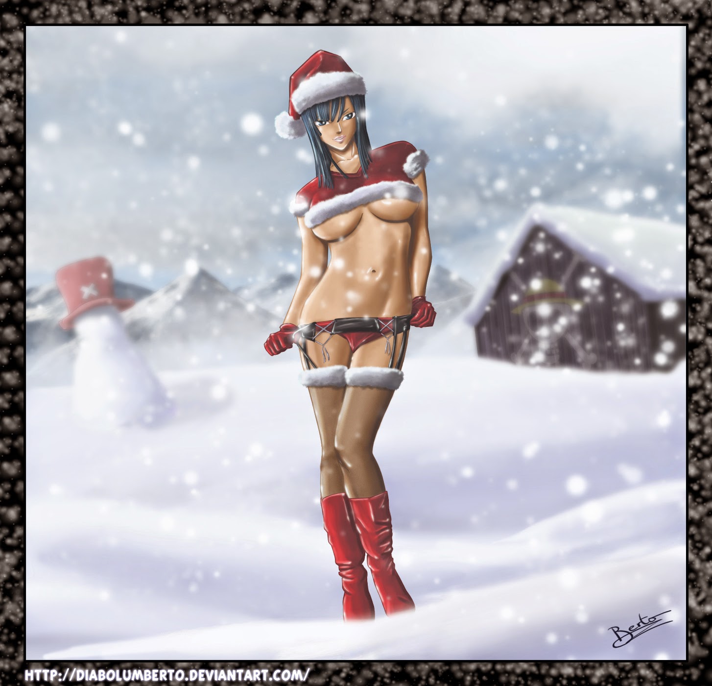 one piece hentai christmas fat chick squirts because of dildo machine
